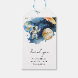 Galaxy Planeter Räkna Ner Baby Shower Presentetikett