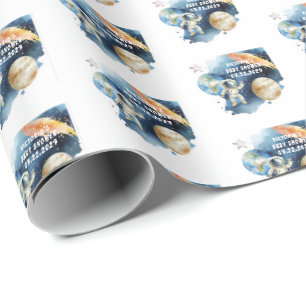 Galaxy Planeter Räkna Ner Baby Shower Presentpapper