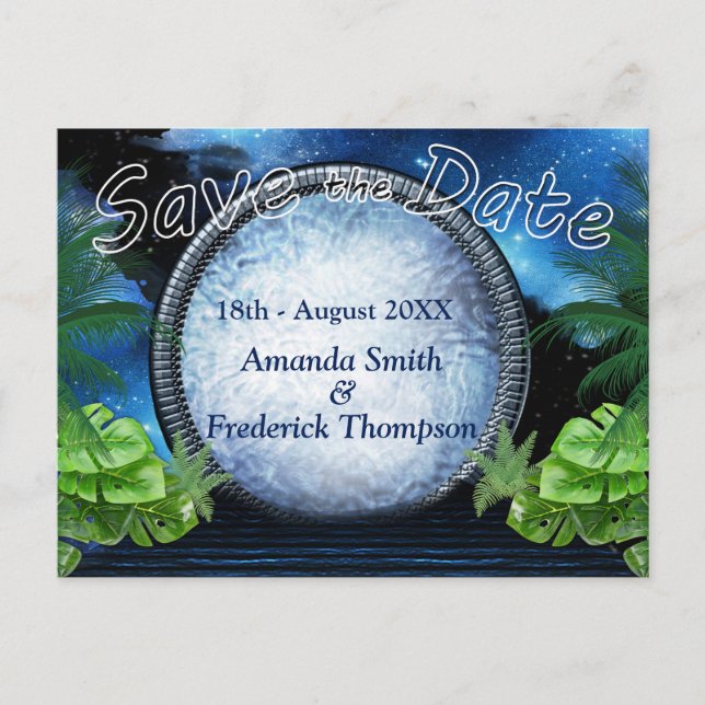 Galaxy Portal Sparar datumet Meddelande Vykort (Framsida)