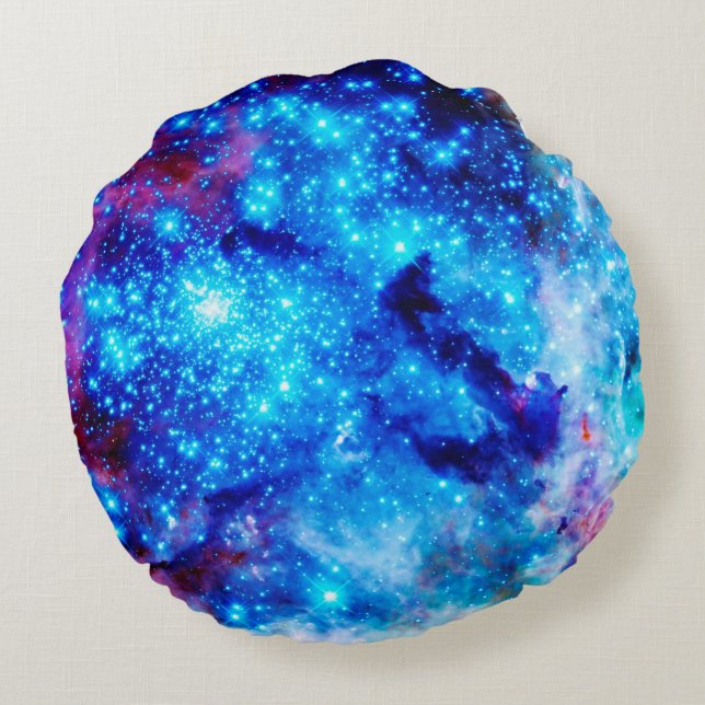 Galaxy Print Round Pillow Rund Kudde (Baksidan)