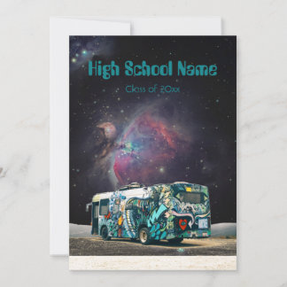 Galaxy psychedelic hippie van monogram julkort