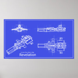Galaxy Revelation Blueprint Poster