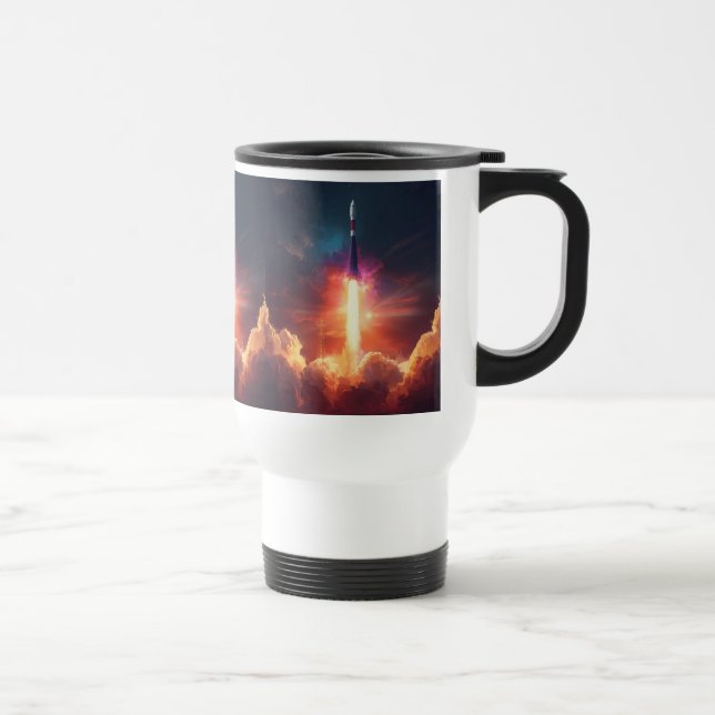 Galaxy Rocket Thermal Mugg - Space Fantasy Stil (Höger)