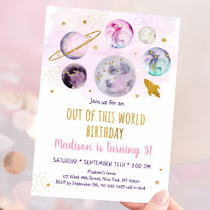 Galaxy Rosa Guld ut ur denna världsdag Inbjudningar