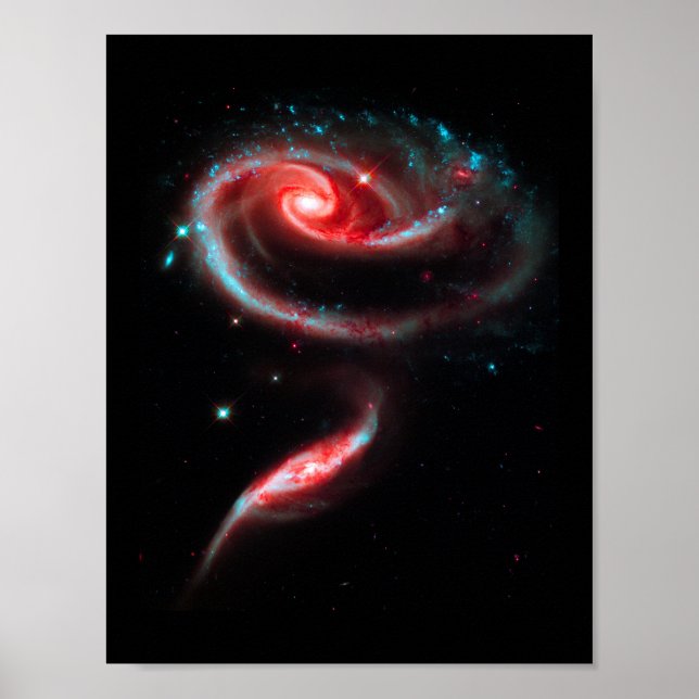 Galaxy Rosa Röd Poster (Framsidan)