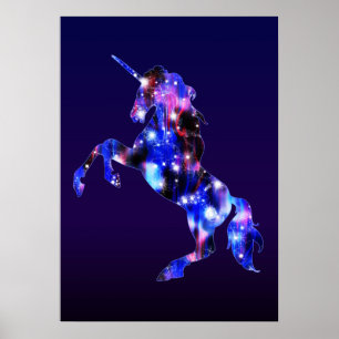 Galaxy rosa vacker encorn-glatt bild poster