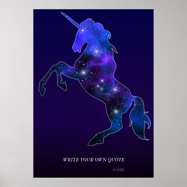 Galaxy rosa vacker encorn-glatt bild poster (Framsidan)