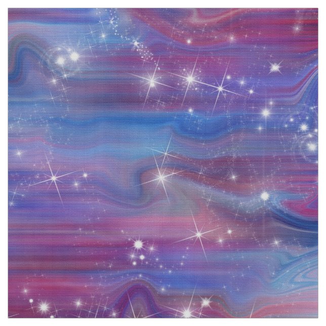 Galaxy rosa vacker nattstjärnbild himmel tyg (Provkarta)