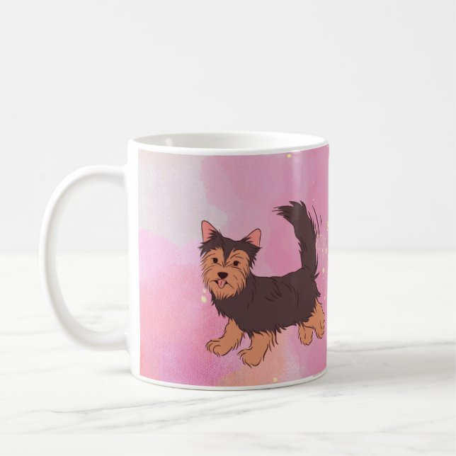 Galaxy Rosa Yorkie Mugg (Vänster)