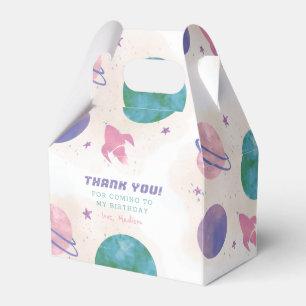 Galaxy Rymden Girly Tack Birthday Presentaskar