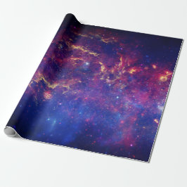 Galaxy Rymden Himlar Stars Celestial Blue Presentpapper