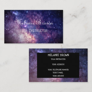 Galaxy Rymden Hipster mönster Stars Nya ålder Visitkort