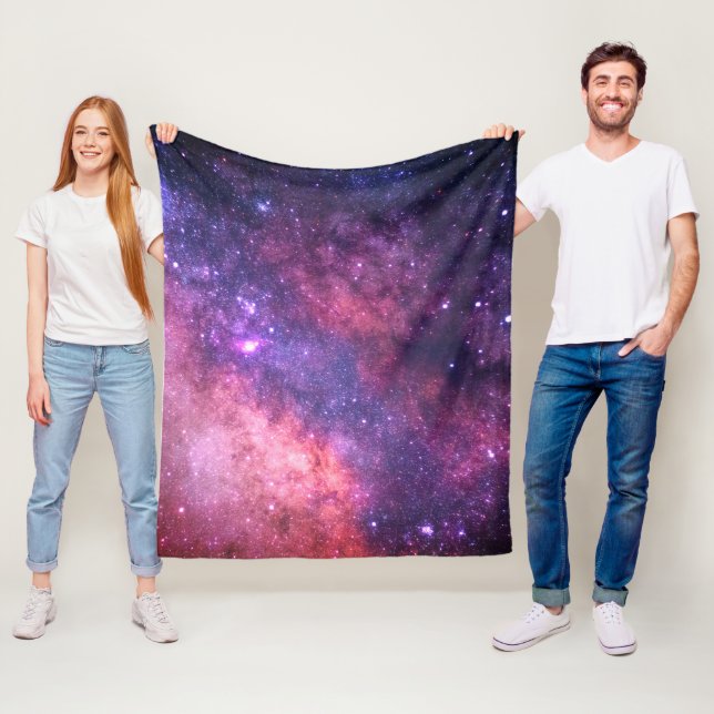 Galaxy Rymden Nebula Stars Himlar Universe Fleecefilt (På plats)