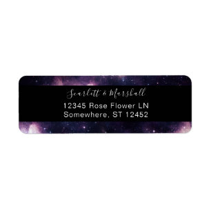 Galaxy Rymden Returadress Etikett