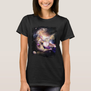 Galaxy Rymdkatten når is med laser T Shirt