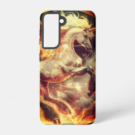 Galaxy S21 Fire Unicorn Fodral