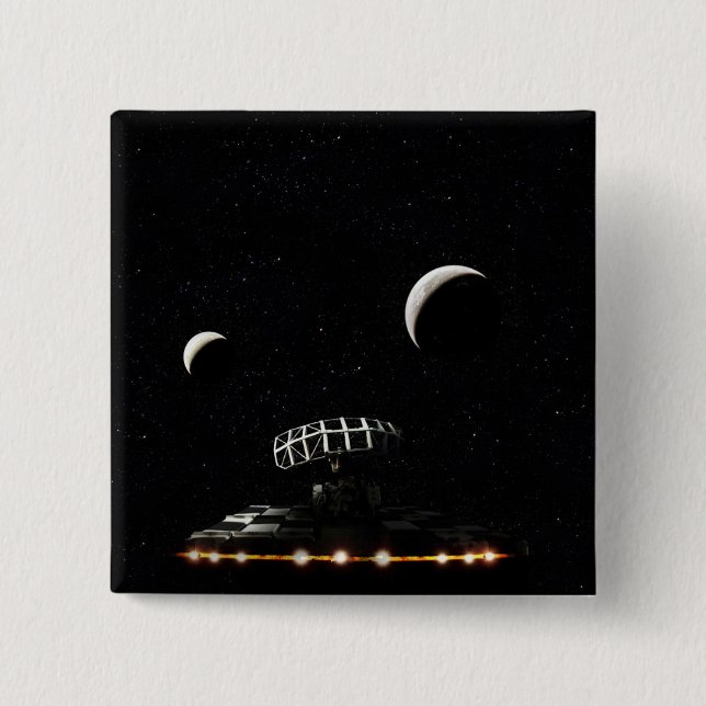 Galaxy Scanner - Radar Space Craft - Sci-Fi Knapp (Framsida)