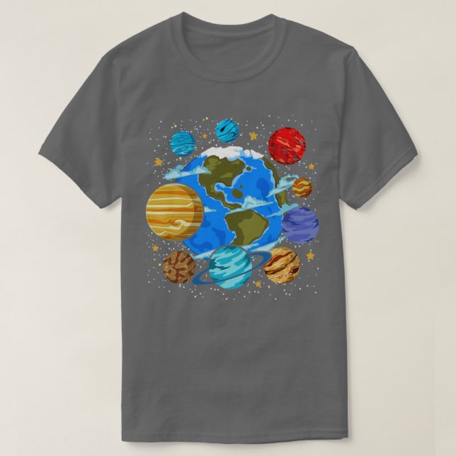Galaxy Scientist Astronomy Planets Space Science S T Shirt (Design framsida)