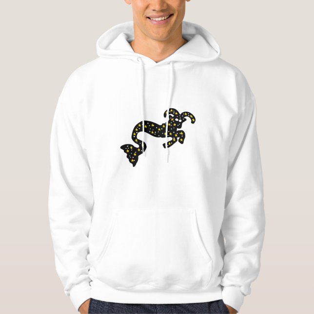 Galaxy Sea Goat Stjärntecken Sweatshirt – Kosmisk  (Framsida)