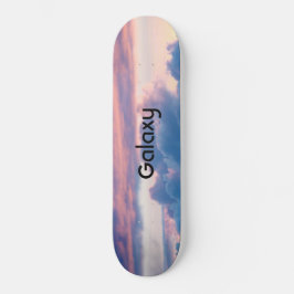 GALAXY Skateboard Solnedgång Skymning Blå Rosa