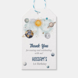 Galaxy Sol Måne Stars Planets för rymden-dagstidni Presentetikett