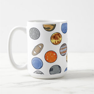 Galaxy Solar System Planets, Earth, Pluto, Uranus Kaffemugg