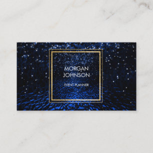Galaxy Space Black Confetti Vip Visitkort