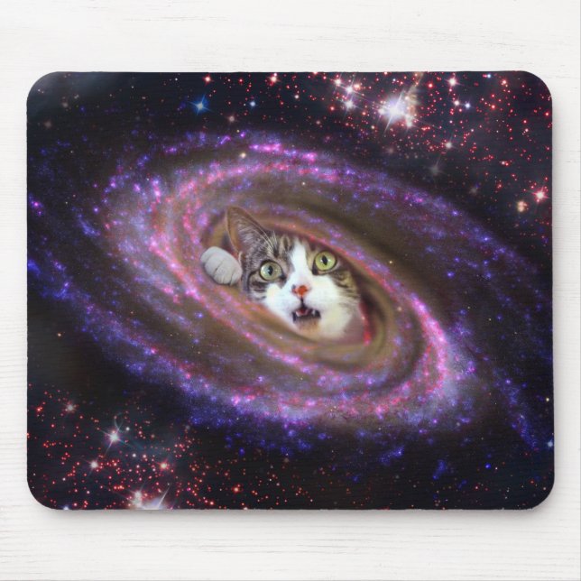 Galaxy Space Cats LOL Mousepad (Vågrät) Musmatta (Framsidan)