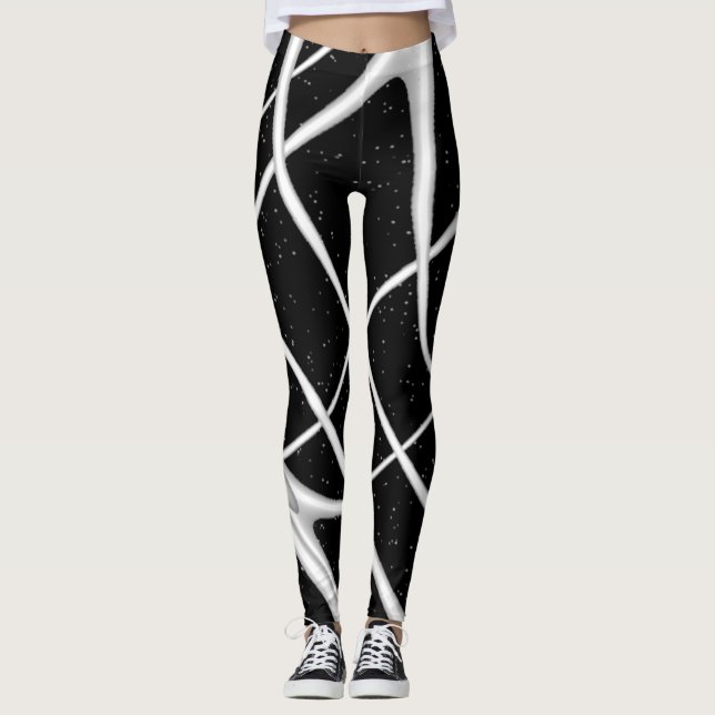 Galaxy Space Design Scarf Leggings (Framsida)