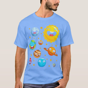 Galaxy Space Science Astronomy Solar System Cute P T Shirt