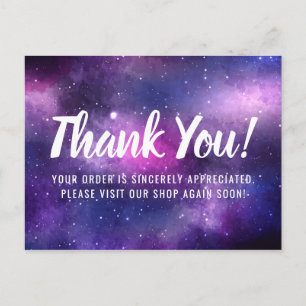 Galaxy Space Stars Ultra Violet Lila Tack Vykort