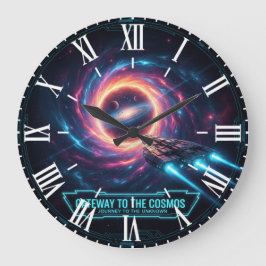 Galaxy Space Wall Clock Sci-Fi Decor Stor Klocka