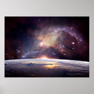 Galaxy star ofinity cosmos mörk poster