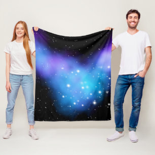 Galaxy Starlight Space Clouds Fleecefilt