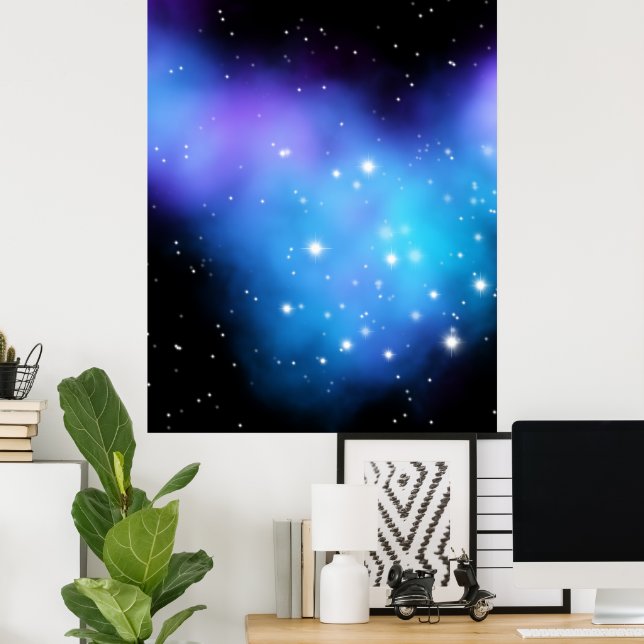 Galaxy Starlight Space Clouds Poster (Hemmakontoret)