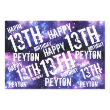 Galaxy Starry Night Anpassningsbar Födelsedagsfest