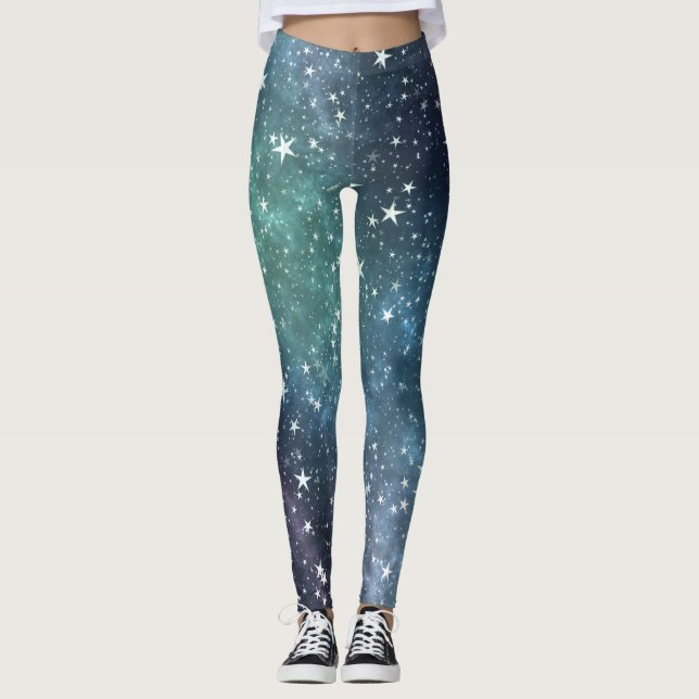 Galaxy Starry Night Leggings (Framsida)