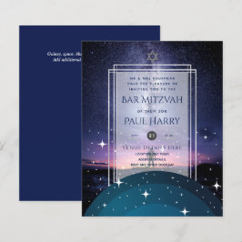 Galaxy Starry Night PUB MITZVAH:s inbjudningar flo