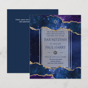 Galaxy Starry Night PUB MITZVAH:s inbjudningar flo
