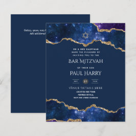 Galaxy Starry Night PUB MITZVAH:s inbjudningar flo