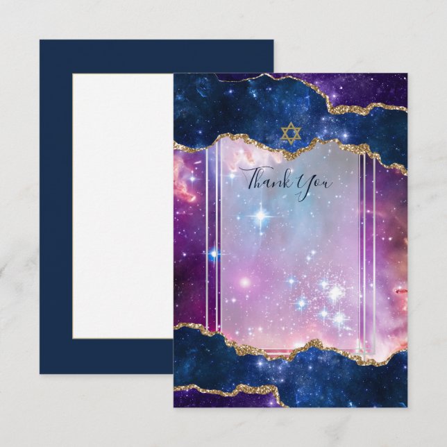 Galaxy Starry Night PUB MITZVAH TACK (Fram/baksida)