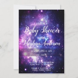 Galaxy Stars Celestial Rymden Baby Shower Inbjudningar