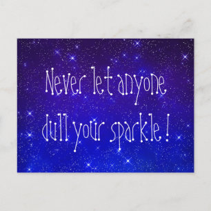 Galaxy Stars Night Motivational Personlig Vykort
