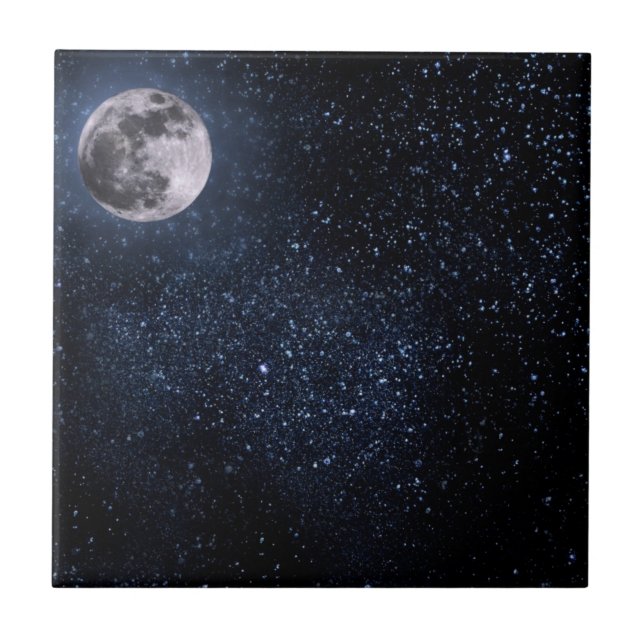 Galaxy Stars Space Universe Coola Mönster Modern Kakelplatta (Framsidan)