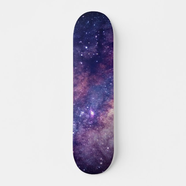 Galaxy Stars Universe Himlar Blue Space Cosmic Mini Skateboard Bräda 18,5 Cm (Framsida)