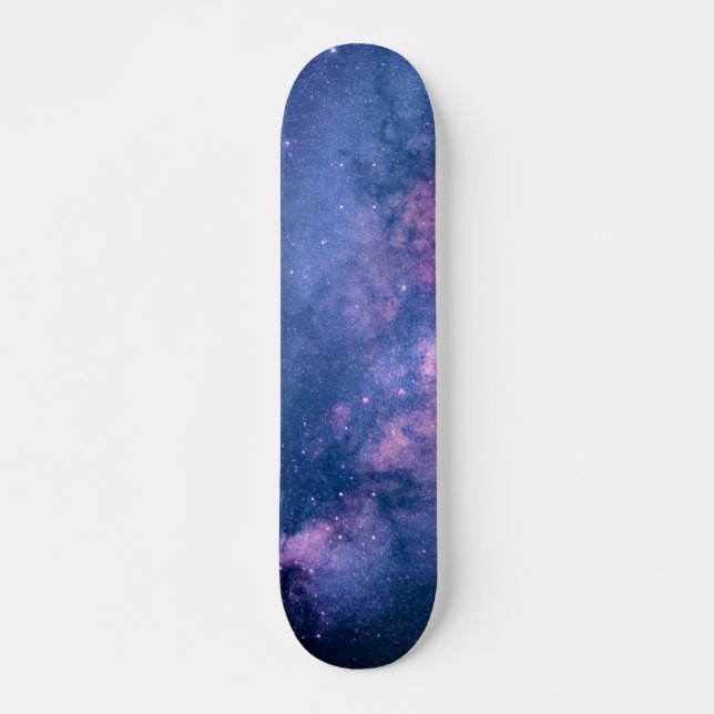 Galaxy Stars Universe Himlar Blue Space Cosmic Mini Skateboard Bräda 18,5 Cm (Framsida)