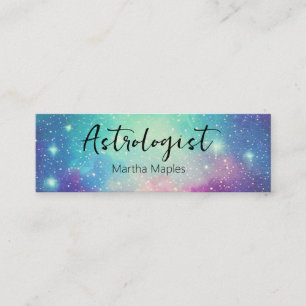 Galaxy-stjärnor Astrolog-temauniversalläsare Mini Visitkort