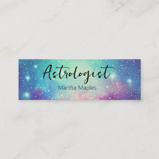 Galaxy-stjärnor Astrolog-temauniversalläsare Mini Visitkort