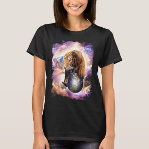 Galaxy Stor Katt Tiger I Rymden T Shirt