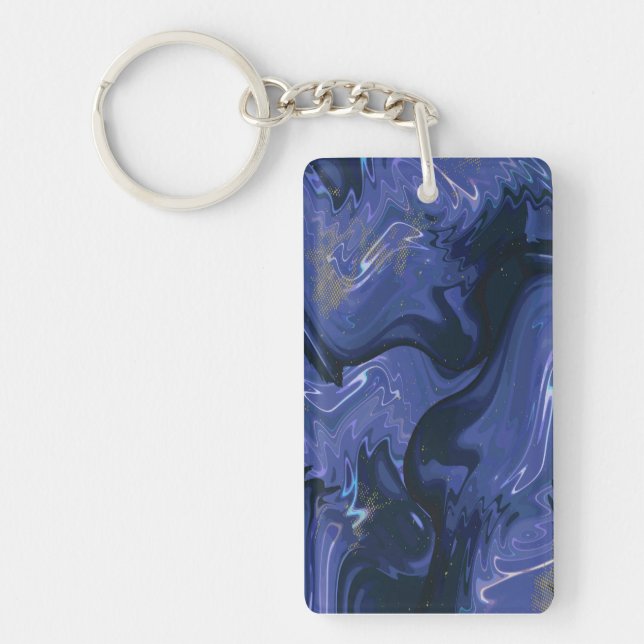 Galaxy Swirl Blue Glitter Abstrakt Cosmic Mönster (Framsidan)